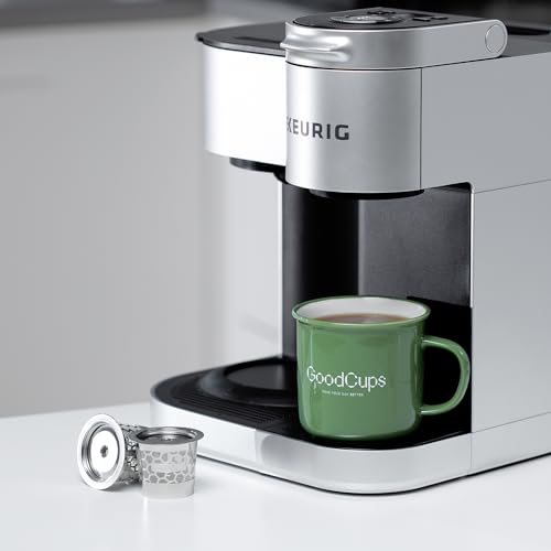 Image of 2 Stainless Steel Reusable K Cups for Keurig Coffee Makers - Compatible with K-Express, K-Elite, K-Classic, K-Mini, K-Mini Plus, K-Select, K-Cafe & K-Iced Brewers