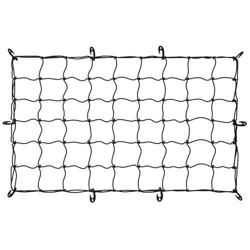 ARKSEN 36 x 60 Inch Heavy Duty Tangle-Free Nylon Cargo Net Universal Bungee Stretches with Storage Bag for Pickup Truck, Bed, SUV, & Rooftop Travel Lu