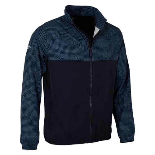 Image of Callaway Golf Mens Golf Blocked Full Zip Jacket - Peacoat - XXL