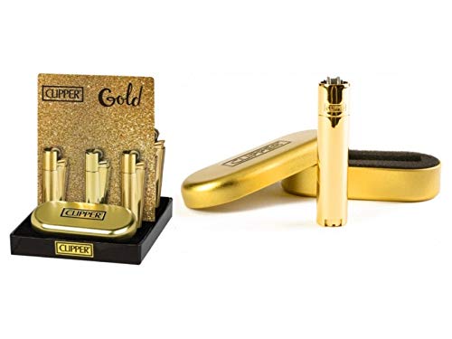 Pedernal De Metal Clásico De Clipper Oro Más Ligero