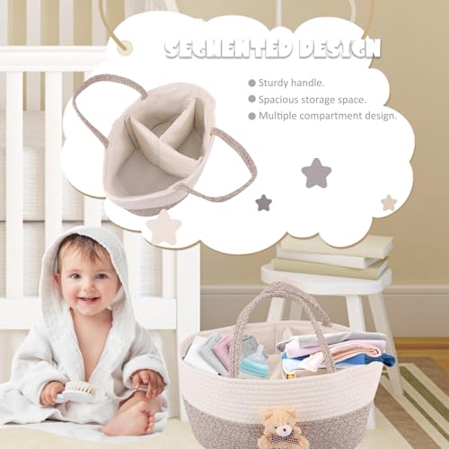 Panier à couches bébé en coton pour organiser la table à langer