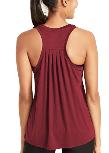 Mippo Workout Tops for Women Cute Yoga Shirts High Neck Racerback Running Tank