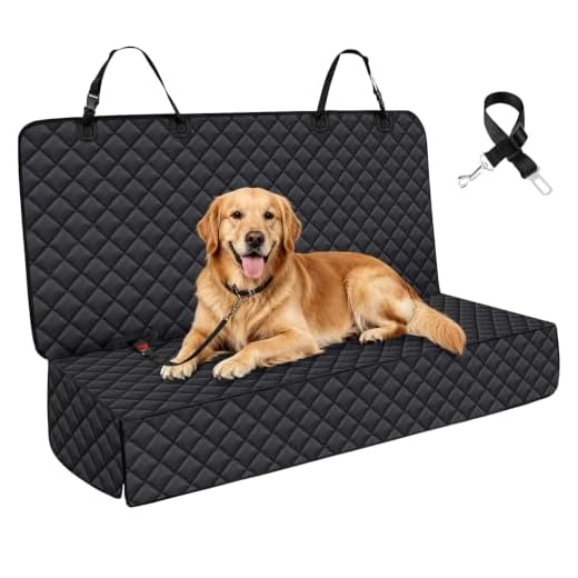 JSTHT Dog Car Seat Covers，Waterproof Bench Car Seat Cover Protector，Nonslip Durable Soft Pet Back Seat Covers，Suitable for Most Cars，SUVs