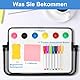 A4 Whiteboard Magnetisch, Kleine Doppelseitige Magnettafel mit Ständer, Schreibtafel Trocken Abwischbar Whiteboard Magnetwand mit Stiften&Radiergummi&Magneten für Kinder, Schule, Büro, 30x21cm