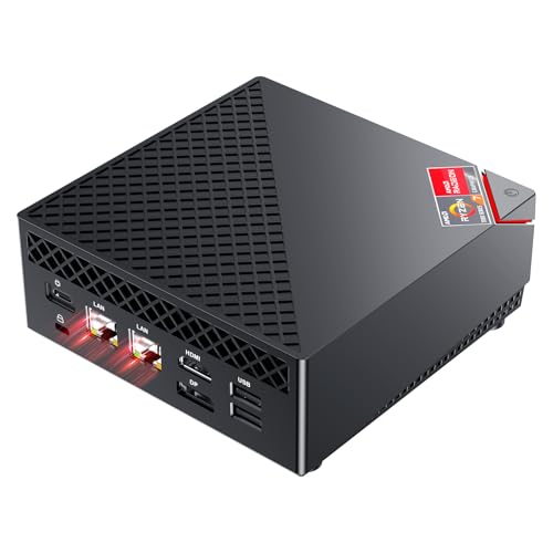 NiPoGi AM06 Pro Mini PC Ryzen 7 7730U (8C/16T, hasta 4,5 GHz), 16GB DDR4 512GB M.2 SSD Mini Ordenador WiFi 6, АMD Radeon Grafik 2000 MHz, 4K Triplo Display, Dual-LAN, DP/HDMI 2.0/Type-C
