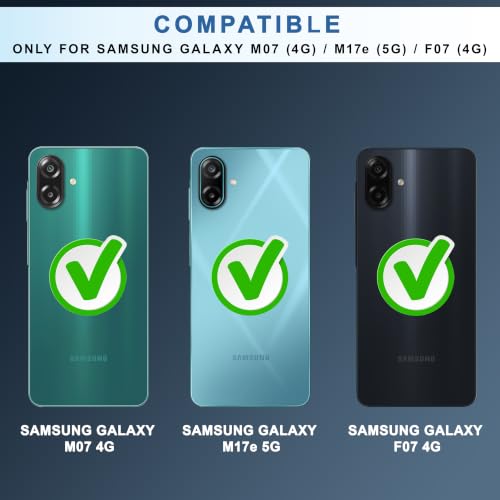 Image of CEDO Backcover for Samsung Galaxy M07 (4G) / M17e (5G) / F07 (4G) | Camera Protection Bump Shockproof Edge | Ultra Hybrid Transparent Acrylic Clear TPU+PC Hard Backcase Cover (Black)
