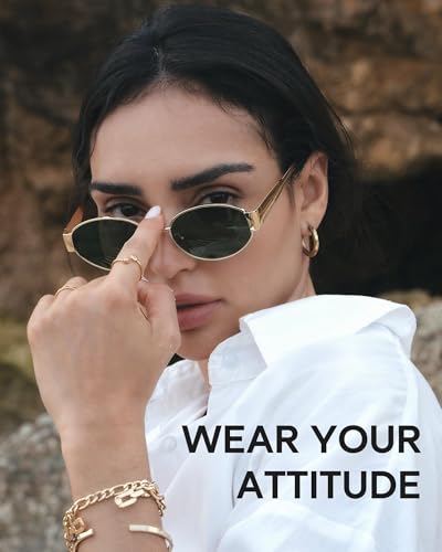 FURTALK Sunglasses Womens Retro Oval Polarized Sun Glasses Classic Trendy UV400 Protection Sunnies FT92404