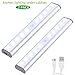 Produktbild 2 Pack Anywhere Portable Little Light Wireless LED Under Cabinet Lights 10-LED Motion Sensor Activated Night Light Build In Rechargeable Battery Magnetic Tape Lights for Closet, Cabinet (Silver2)