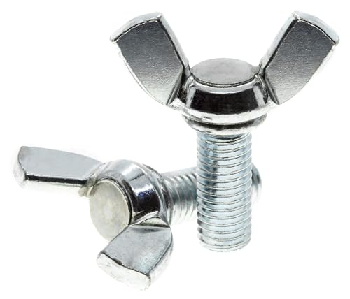TA-VIGOR 10Pcs Wing Bolts Wing Screws, M8*20mm Wing Butterfly Bolts Butterfly Screws for Machine Fastener Machinery Equipment