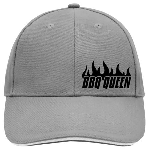Huuraa Baseball Cap BBQ Queen Flammen Geschenk Dark Grey/White BBQ Queen Geschenkidee