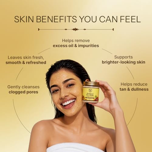 Image of TrendTree Ubtan Exfoliating Powder | Heritage Beauty Ritual with Sandalwood, Rose & Multani Mitti for Smooth, Radiant Skin | 115g