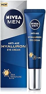 NIVEA MEN Hyaluron Eye Cream (15ml), Powerful Anti-Ageing Eye Cream with Hyaluronic Acid, Moisturising Eye Cream for Wrinkles and Fine Lines, Men's Eye Cream