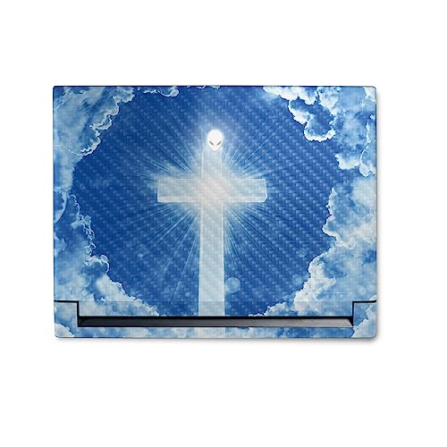 Image of MightySkins Carbon Fiber Skin Compatible with Alienware M18 R1 (2023) Full Wrap Kit - Faith Clouds | Protective, Durable Textured Carbon Fiber Finish | Easy to Apply & Change Styles | Made in The USA