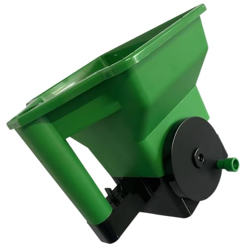 Esparcidor manual con manivela para césped y jardín