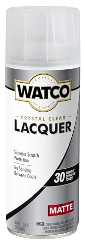 Watco 330122 Lacquer Clear Wood Finish Spray, 11.25 oz, Clea...