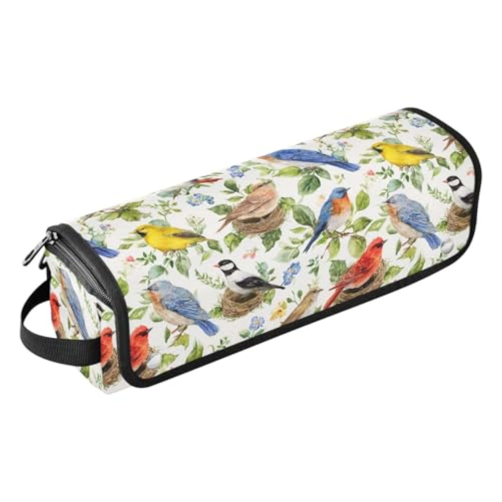 Bird Floral Hair Iron Tools Travel Bag for Women