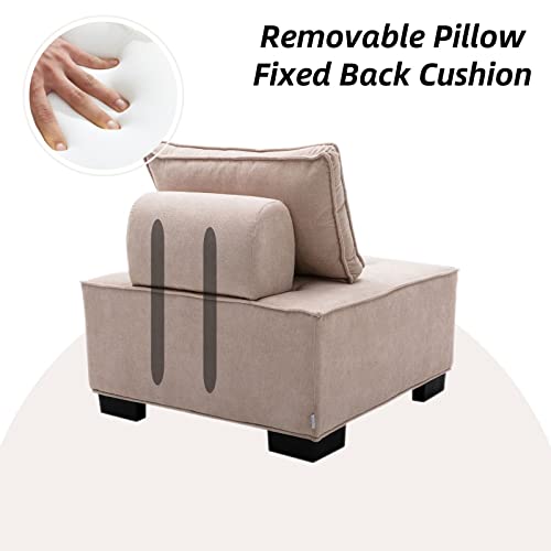 Luccalily Modular Sectional Sofa Couch,Square Floor Sofa Comfy Single Lazy Sofa Sleeper With Removable Pillow For Living Room, Bedroom And Study Room (898 Beige) #TOP3