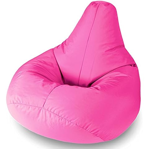 Beautiful Beanbags Highback Beanbag for Kids Indoor or Outdoor Bean Bag for Children - Water Resistant - Kids Lounge Chair - Home or Garden Bean Bags 35 Inches - Manufactured in UK - Pink Cover
