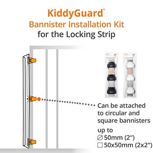 Lascal Trapleuning installatiekit, KiddyGuard Avant/Accent/Assure veiligheidshek banniesters, bannisters voor ronde of… - Image 3