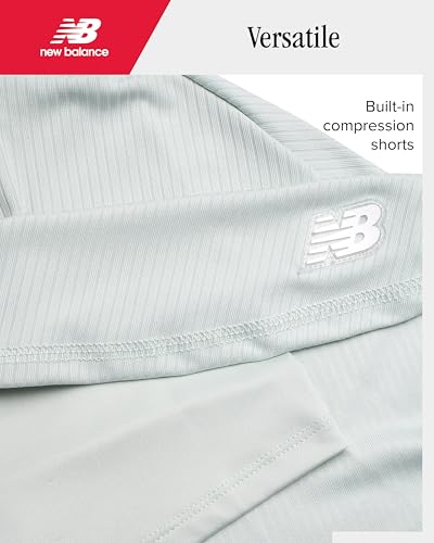 Image of New Balance Girls Active Skirt Set - 2 Piece Performance Short Sleeve T-Shirt and Athletic Skort for Girls (Sizes: 7-12)