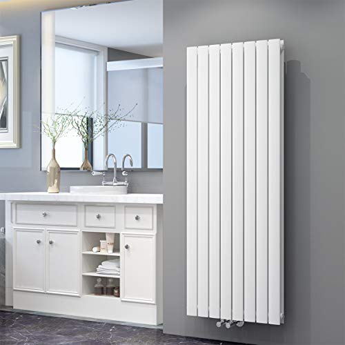ELEGANT Vertikal Heizkörper Mittelanschluss Doppellagig Paneelheizkörper 1600x616mm Weiß Design Flach Heizkörper Badezimmer