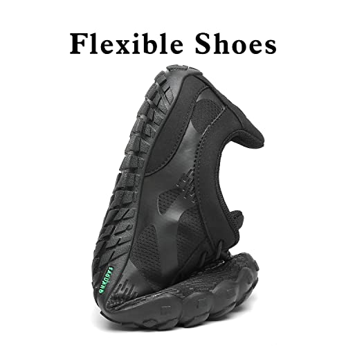 Foto von SAGUARO Minimalistische Barfußschuhe Unisex Leicht Barfussschuhe Schnell Trocknend Badeschuhe Männer Frauen Traillaufschuhe for Outdoor Sport rutschfest Wasserschuhe,Schwarz 37