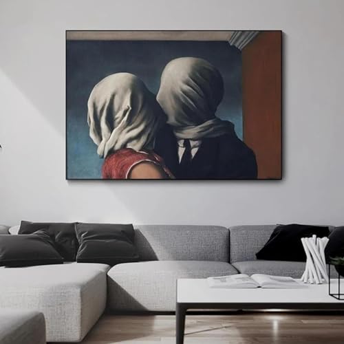 Tableau Magritte L'Amant 35x55 cm pour sublimer une déco murale - 2