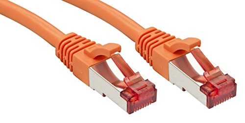 LINDY Cat.6 S/FTP Network Cable, Copper, 250MHz, Orange, 0.5 m