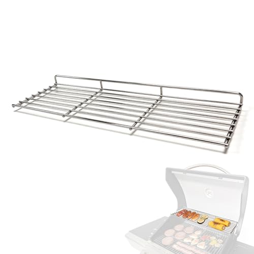 Image of Warming Rack for Captiva Designs 4-Burner Propane Gas BBQ Grill, GR001 Grill Warming Rack for Captiva Designs Accessories, Stainless Steel Upper Rack with Side Burner