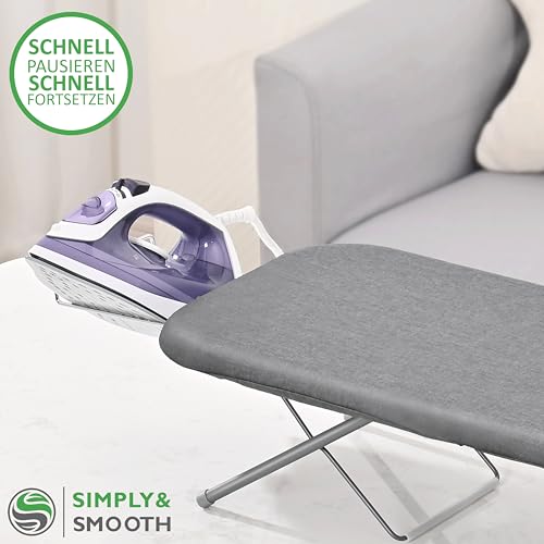 Planche à repasser pliable pour table SimplySmooth contre le manque d'espace
