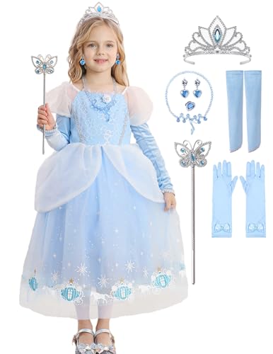Tyidalin Disfarce cinderela menina princesa vestido cinderela de Halloween Natal carnaval cosplay
