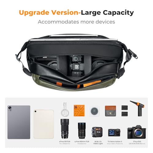 Image of K&F CONCEPT Camera Sling Bag Crossbody Bag Waterproof Camera Shoulder Backpack DSLR /SLR /Mirrorless Camera Case