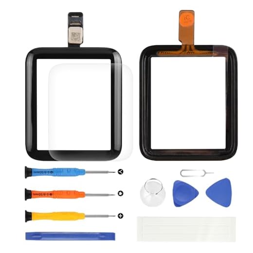 LADYSON G-P-S+Cellular - Schermo di ricambio per Apple Watch Series 3 38MM 42MM 3a generazione 38MM 42MM Touch Screen Digitizer Sensor Glass Panel Lens Kit di riparazione (38 mm)