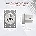 AIDA 10-30R Dryer Outlet 30-Amp 3-Pole, 3-Wire 125/250-Volts Non-grounding Heavy Duty Flush Mount Power Receptacle for Dryer, Space Heaters, UL Listed, 030626