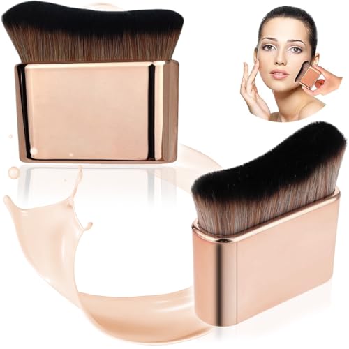 FMYODWU 2-Piece Tanning Brush, Self-Tanning Brush, Body Makeup Brush, Foundation Self-Tanning Brush Applicator, Soft and Delicate, Body and Leg Applicator Brush (Rose...