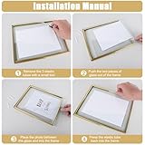 UOROMI Gold Floating Picture Frame, 7x9 Metal Picture Frame, For Picture 5x7,4x6,3.5x5,Photo Frame for Home Wedding Party Office Decor - Image 7