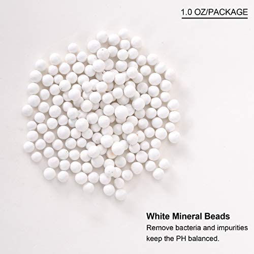 Luxsego Filter Beads Fit For Filtered Shower Head, Replacement Showerhead Beans For Purifying Water, 10 Oz Anion Mineral Balls Rejuvenate Dry Skin & Hair, 3 Kinds Of Ionic Stones Refills Hand Shower #TOP3