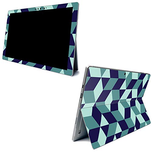Image of MightySkins Carbon Fiber Skin for Microsoft Surface Pro 7 - Geo Tile | Textured Carbon Fiber Finish | Easy to Apply, Remove, and Change Styles | Made in The USA