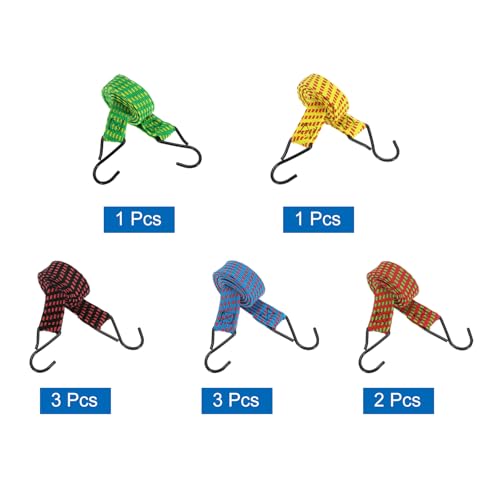 Cuerdas elasticas de 100cm con ganchos de 2.5cm para maletero 4