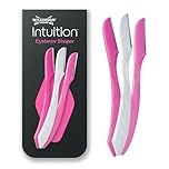 Wilkinson Sword Intuition Eyebrow Shaper for Women, Pack of 3 Disposable Razors, Exfoliating Dermaplaning Tool, Facial Hair Remover & Trimmer
