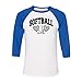 Arch Softball Coach Three-Quarter Raglan Sleeve Baseball Shirt Unisex X-Small White/Royal
