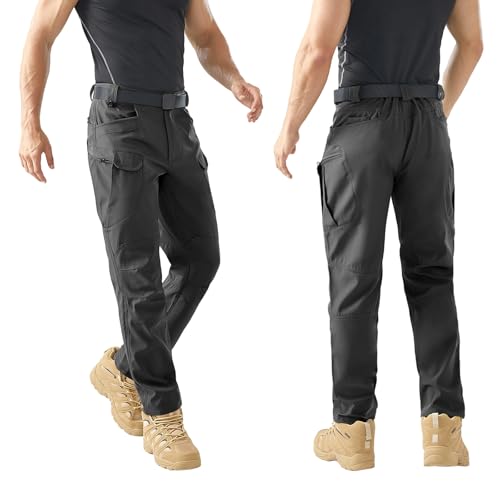 HYCOPROT Men's Cargo Hiking Pants Tactical Pant Work Utility Trousers for Men Durable Lightweight Military with 10 Pockets2