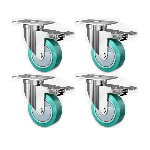 Roulettes pour chaise de bureau ensemble de 4 roues robustes de meubles - 2
