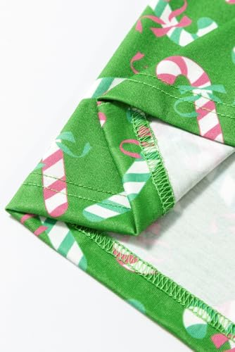 Image of KevaMolly Women Novelty Knotted Candy Cane Christmas Pajama Set
