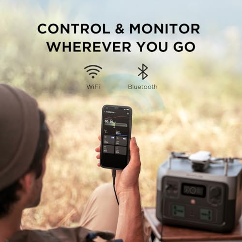 Image of EF ECOFLOW Portable Power Station RIVER 2 Max, 512Wh LiFePO4 Battery, 10 Year Life, 0% - 100% Charge in 60 mins, Power 11 Appliances at once, 230V - 50Hz India Voltage, For Outdoor Use & Home Backup