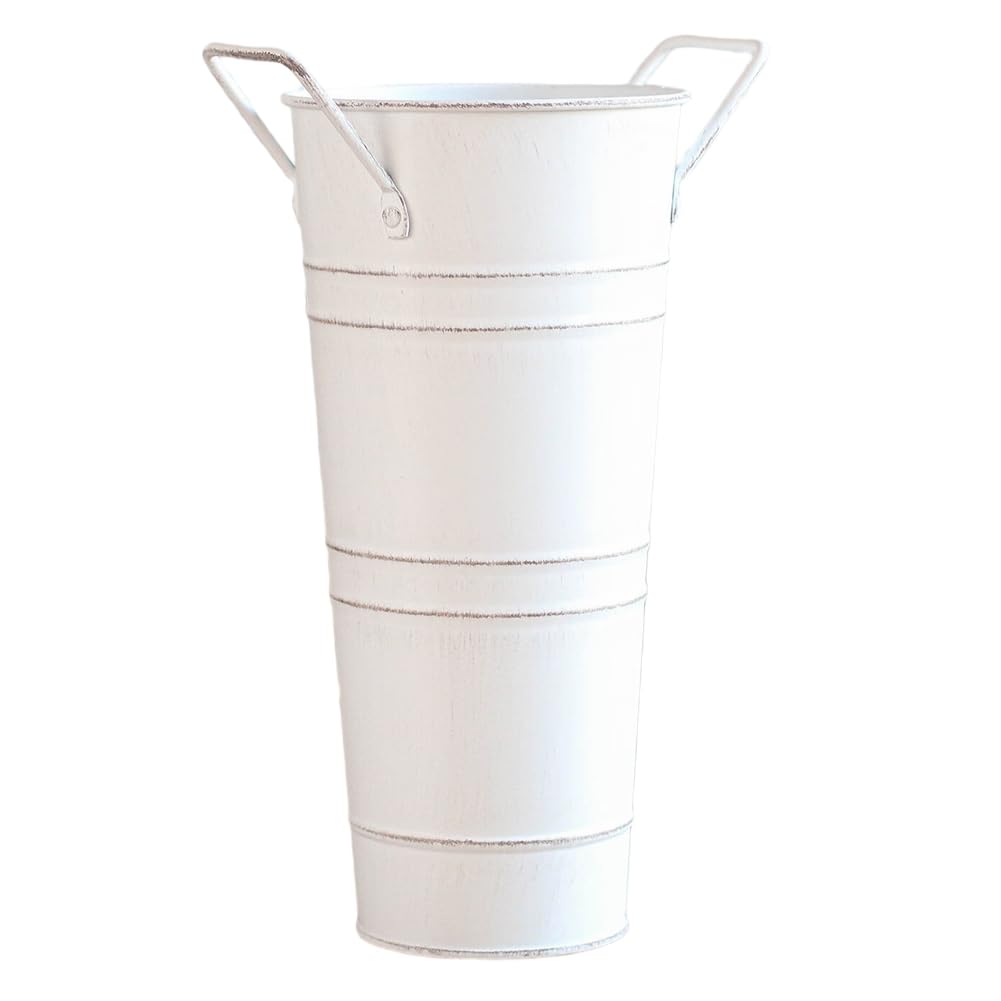 CTRLZS Metal Round Umbrella Stand Rack for Home and, Organizer for Entryway Use, Freestanding Vase Perfect Decorate WHITE