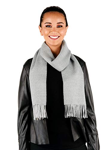 Herringbone Alpaca Scarf - 100% Baby Alpaca (Dove Gray Herringbone)3