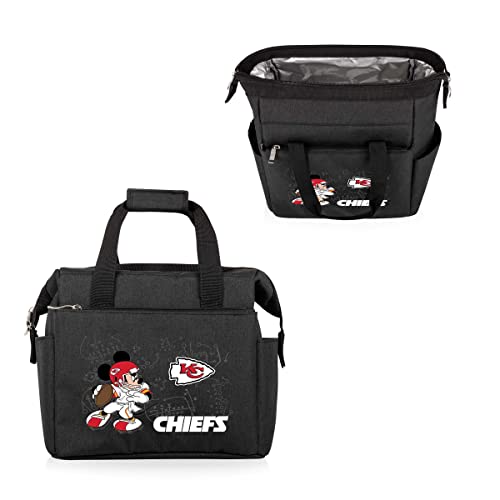 Image of PICNIC TIME NFL Mickey Mouse On The Go Lunch Bag - Soft Cooler Lunch Box - Insulated Lunch Bag, (Black)