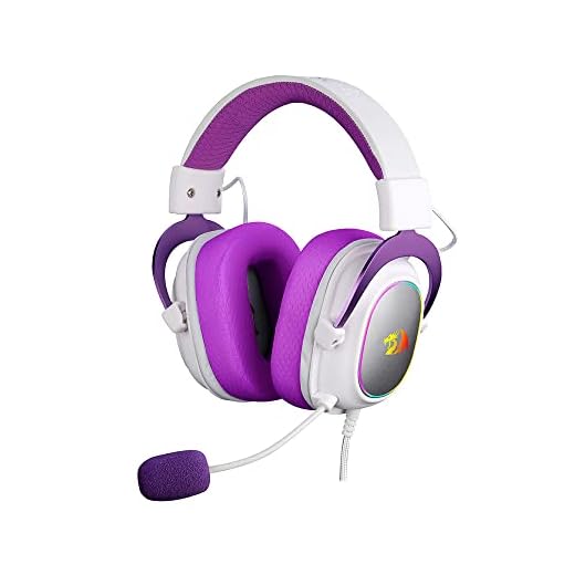 Redragon HEADSET GAMER ZEUS X BRANCO COM ROXO RGB, Único