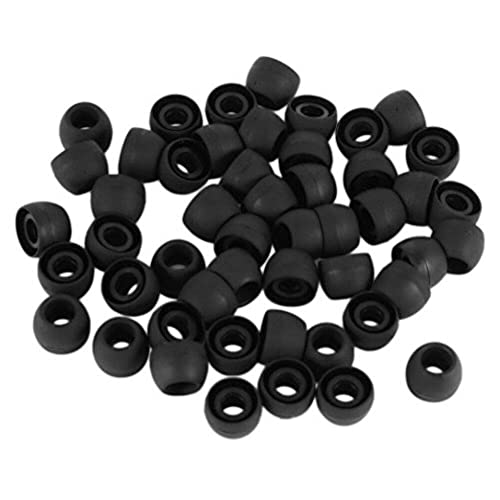 20 almohadillas de repuesto para auriculares intraurales, tapones de goma de silicona para la mayoría de los auriculares intraurales, color negro